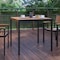 Flash Furniture 35" Square Patio Table with Faux Teak Slatted Top XU-DG-UH8100-GG - alternate 1